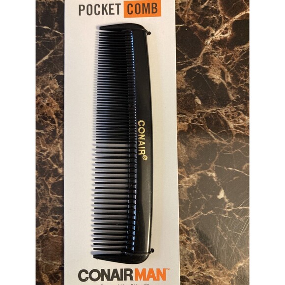 Conair Man Firm Yet Flexible Pocket Combs Black 3 Piece - Picture 4 of 4